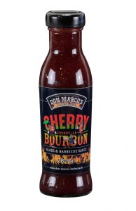 Cherry Chipotle Bourbon Glaze & Barbecue Sauce, in Glasflasche