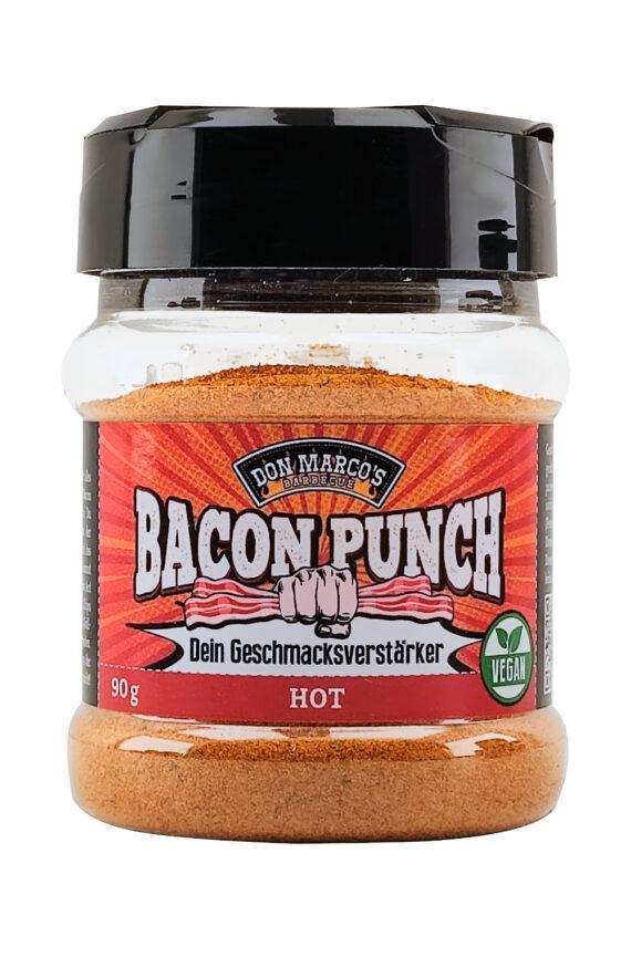 Bacon Punch Hot in PET Dose vor weißem Hintergrund