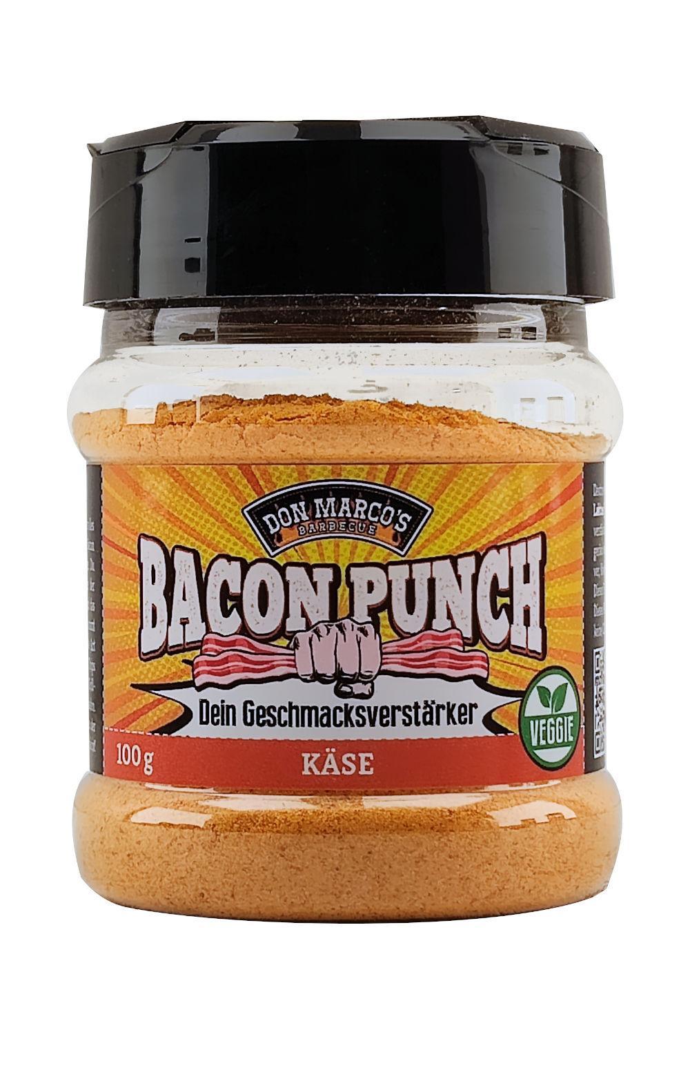 Bacon Punch Käse in PET Dose vor weißem Hintergrund