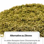 Alternative zu Zitrone: In vielen Rezepten kann Zitronenmyrte als Alternative zu Zitronenschalke oder Zirtronensaft verwendert werden